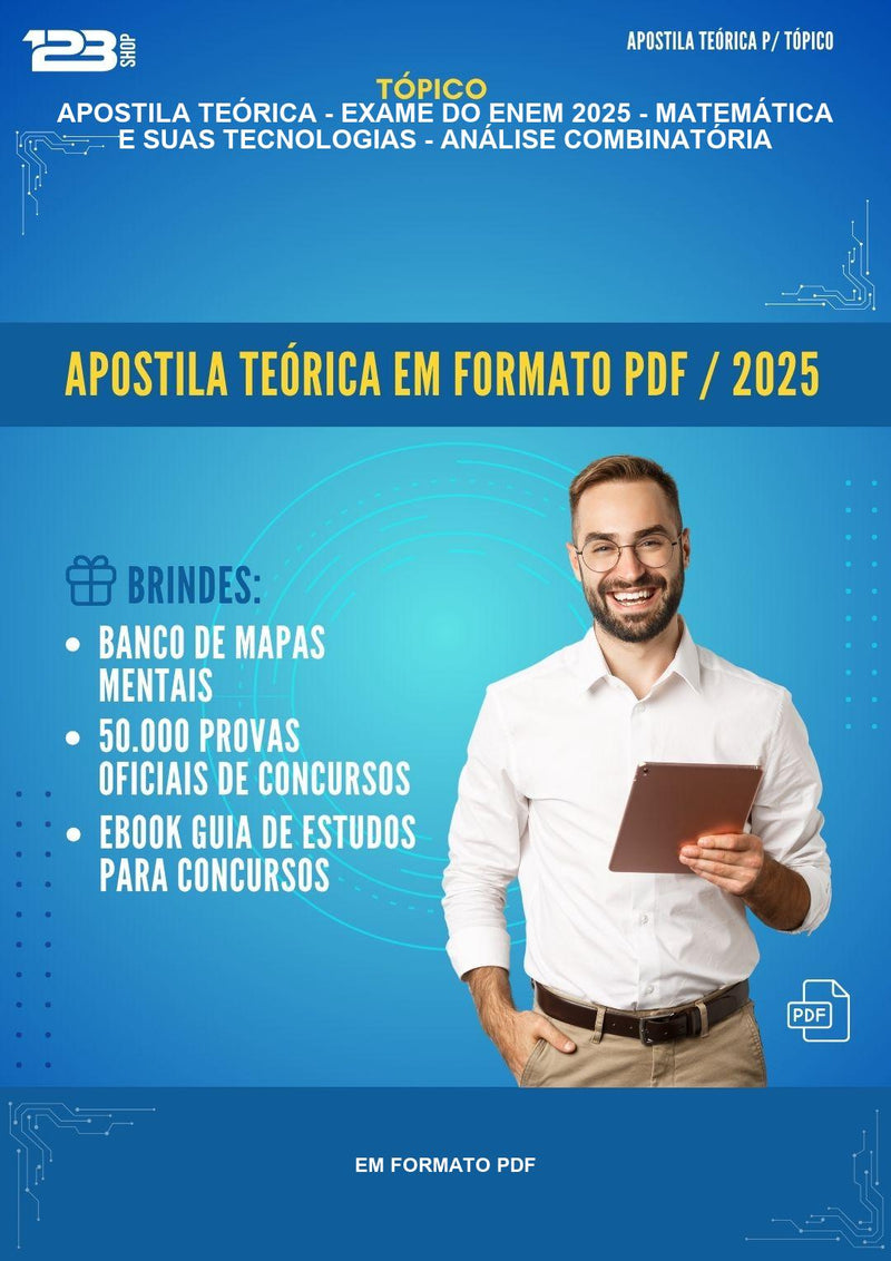Apostila Teórica de Matemática E Suas Tecnologias - Análise Combinatória para O Exame do Enem 2025 - Em Formato Pdf