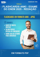 Flashcards Anki de Redação para O Exame do Enem 2025 - Em Formato Pdf - 1.000 Flashcards