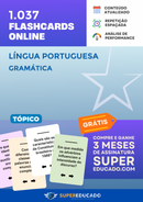 1.037 Flashcards de Língua Portuguesa - Gramática - Acesso Online Imediato