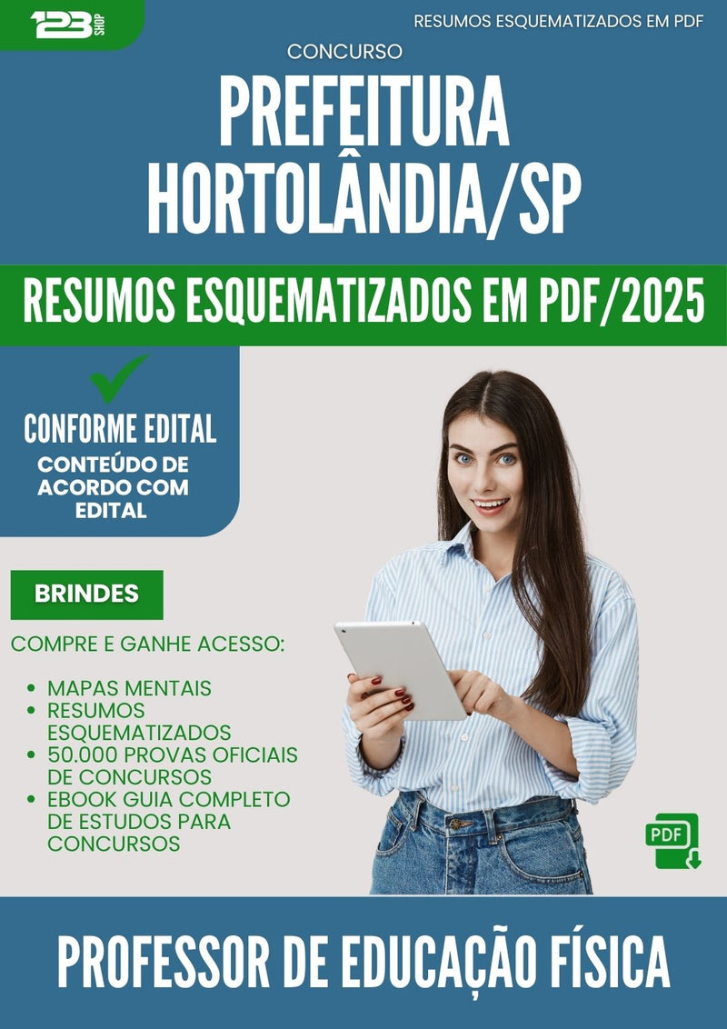 Resumos Esquematizados para Concurso Professor De Educacao Fisica da Prefeitura Hortolandia Sp 2025 - Conteúdo de Acordo com Edital