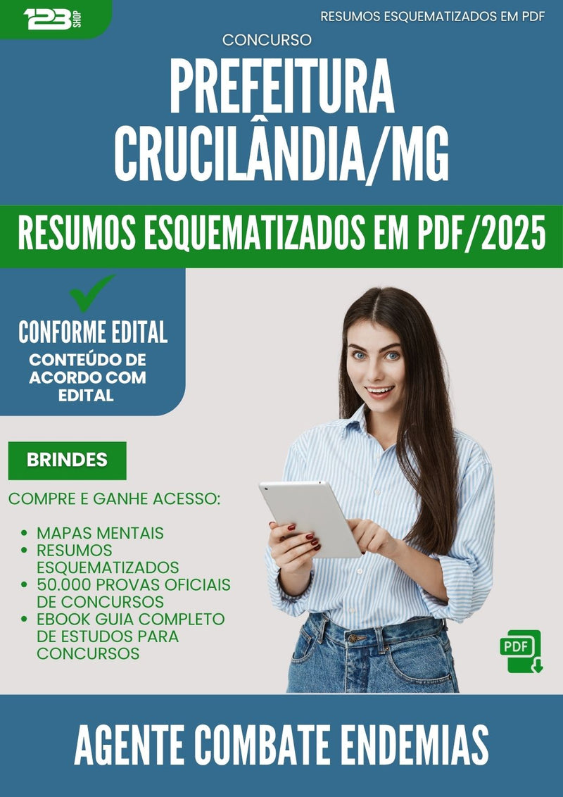 Resumos Esquematizados para Concurso Agente Combate Endemias da Prefeitura Crucilandia Mg 2025 - Conteúdo de Acordo com Edital