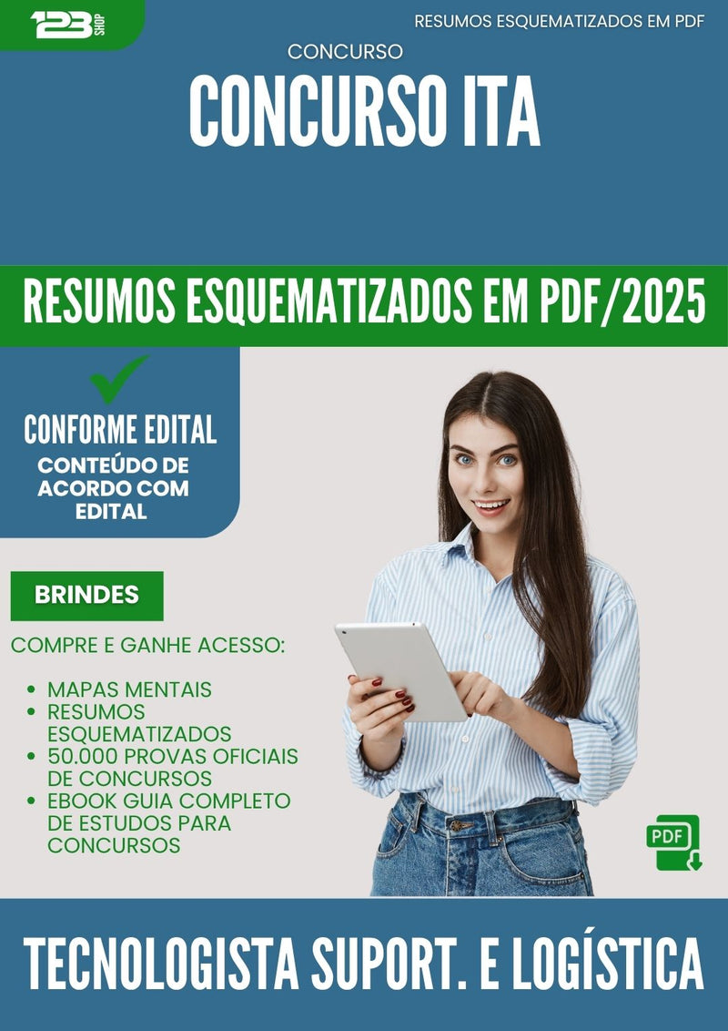Resumos Esquematizados para Concurso Tecnologista Suportabilidade E Logistica da Prefeitura Ita 2025 - Conteúdo de Acordo com Edital