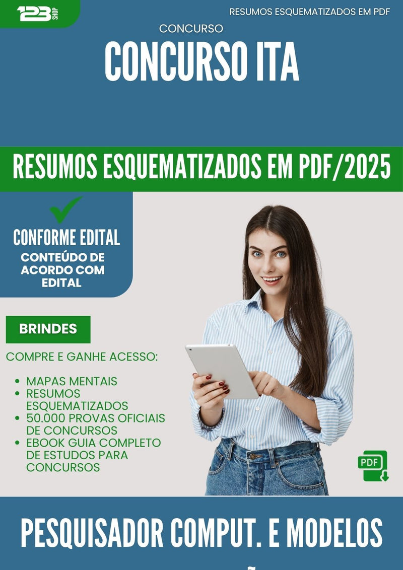 Resumos Esquematizados para Concurso Pesquisador Computabilidade Modelos De Computacao da Prefeitura Ita 2025 - Conteúdo de Acordo com Edital