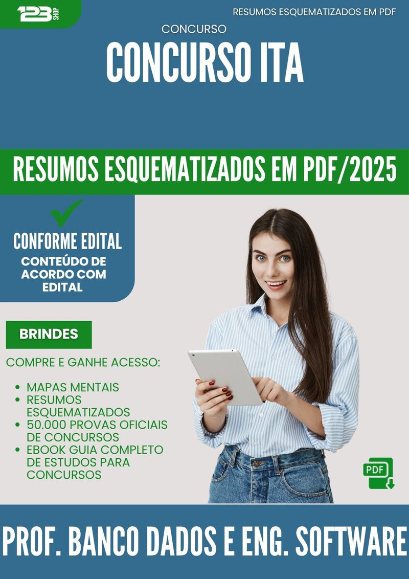 Resumos Esquematizados para Concurso Professor Banco De Dados E Engenharia De Software da Prefeitura Ita 2025 - Conteúdo de Acordo com Edital