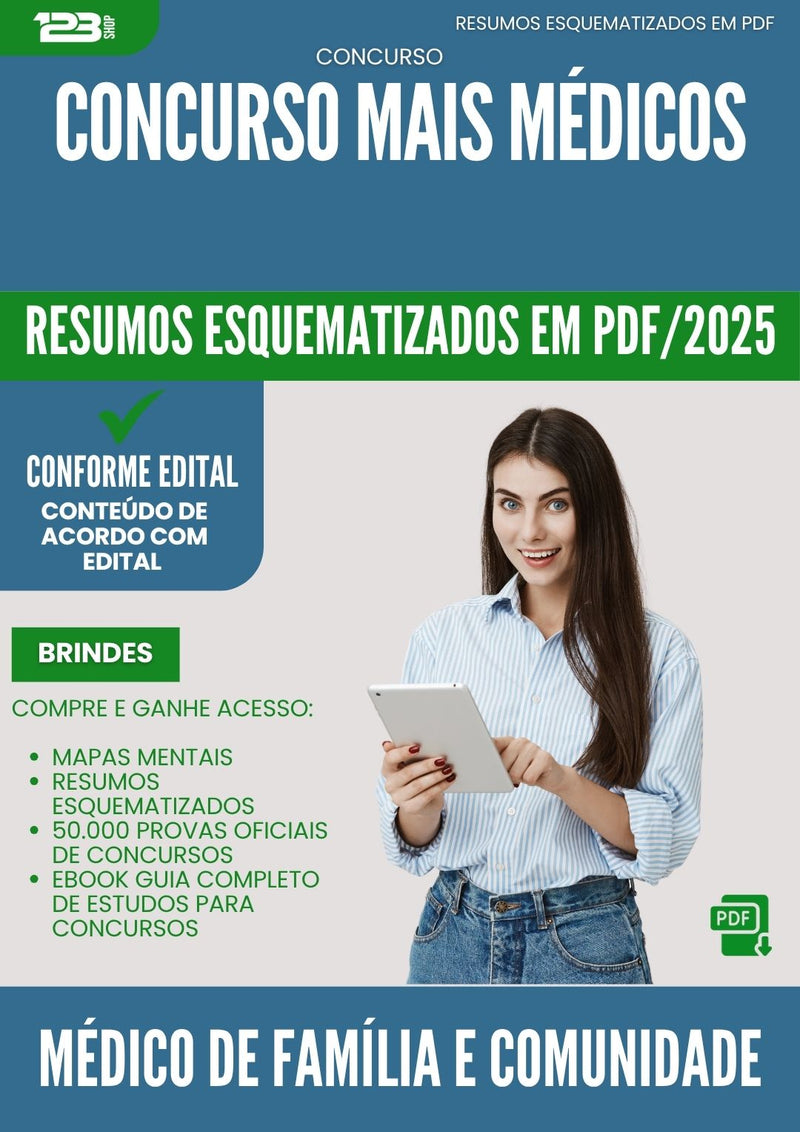 Resumos Esquematizados para Concurso Mais Medicos 2025 Medico De Familia E Comunidade - Conteúdo de Acordo com Edital