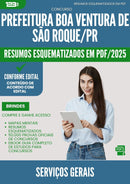Resumos Esquematizados para Concurso Servicos Gerais da Prefeitura Boa Ventura De Sao Roque Pr 2025 - Conteúdo de Acordo com Edital
