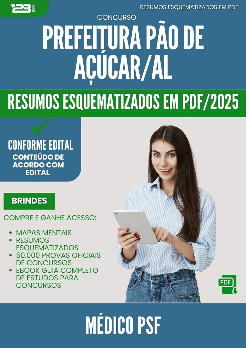 Resumos Esquematizados para Concurso Apostila Medico Psf da Prefeitura Pao De Acucar Al 2025 - Conteúdo de Acordo com Edital
