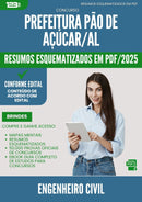 Resumos Esquematizados para Concurso Apostila Engenheiro Civil da Prefeitura Pao De Acucar Al 2025 - Conteúdo de Acordo com Edital