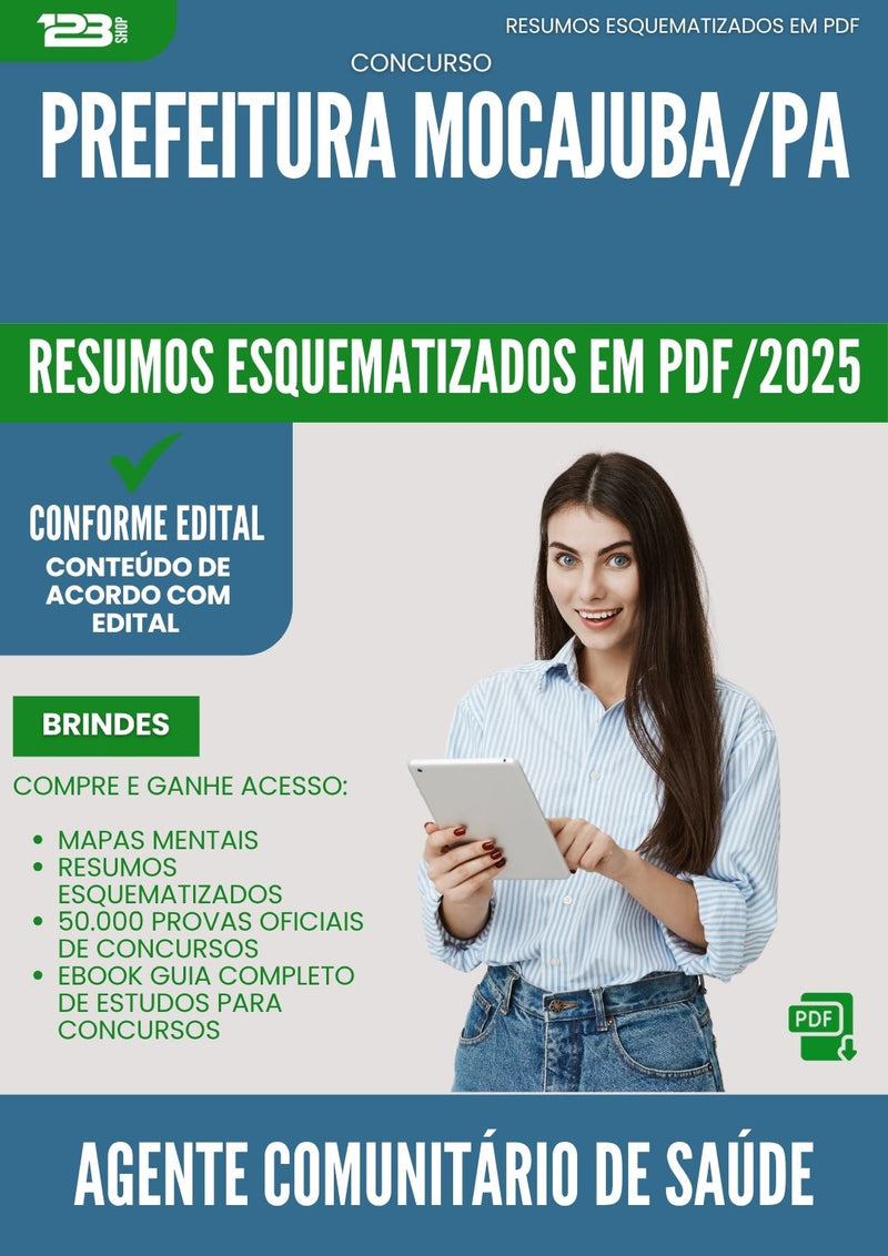 Resumos Esquematizados para Concurso Apostila Agente Comunitario De Saude da Prefeitura Mocajuba Pa 2025 - Conteúdo de Acordo com Edital