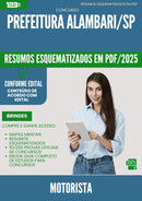 Resumos Esquematizados para Concurso Apostila Motorista da Prefeitura Alambari Sp 2025 - Conteúdo de Acordo com Edital