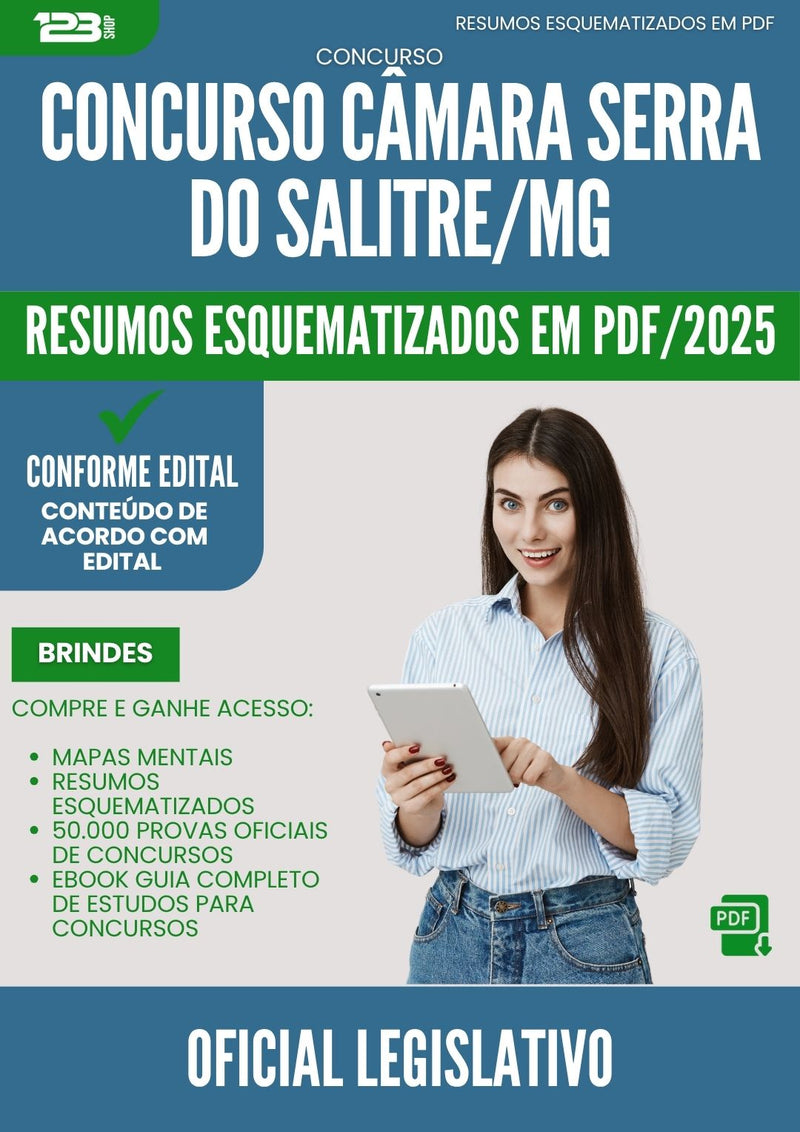 Resumos Esquematizados para Concurso Apostila Oficial Legislativo Camara Serra Do da Prefeitura Salitre Mg 2025 - Conteúdo de Acordo com Edital
