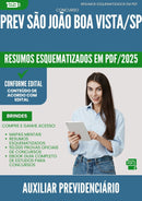 Resumos Esquematizados para Concurso Auxiliar Previdenciario Contabilidade Prev Sao Joao da Prefeitura Boa Vista Sp 2025 - Conteúdo de Acordo com Edital