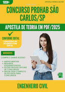 Apostila Teórica para Concurso Engenheiro Civil Prohab da Prefeitura Sao Carlos Sp 2025 - Conteúdo de Acordo com Edital