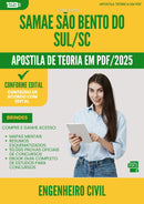 Apostila Teórica para Concurso Engenheiro Civil Samae da Prefeitura Sao Bento Do Sul Sc 2025 - Conteúdo de Acordo com Edital