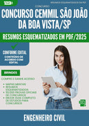 Resumos Esquematizados para Concurso Engenheiro Civil Cemmil Sao Joao da Prefeitura Boa Vista Sp 2025 - Conteúdo de Acordo com Edital