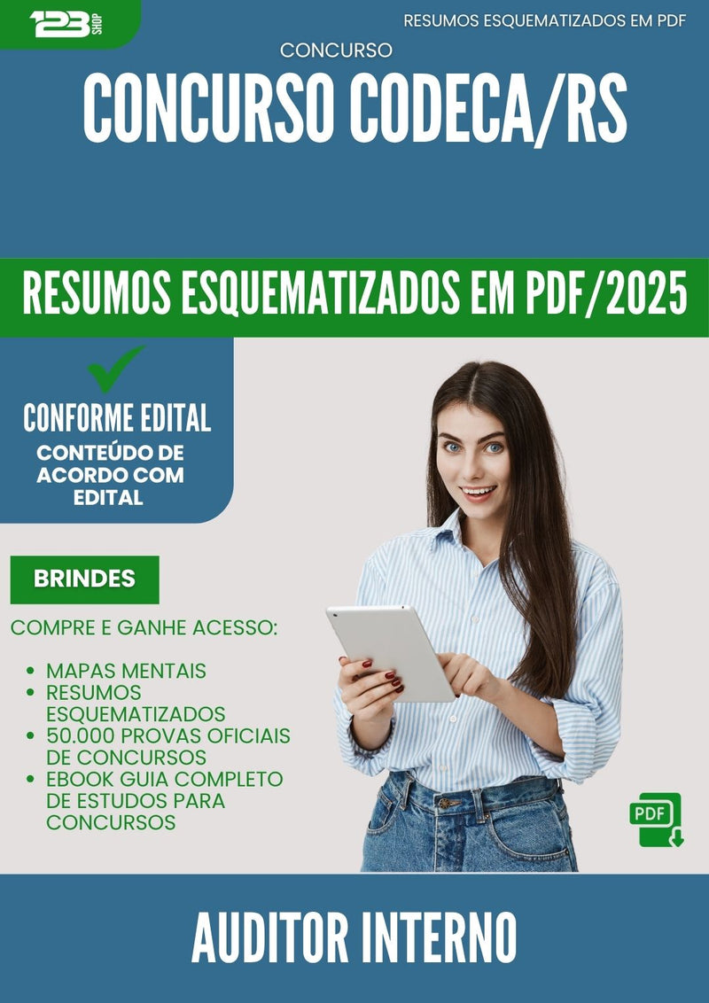 Resumos Esquematizados para Concurso Auditor Interno Codeca Rs 2025 - Conteúdo de Acordo com Edital