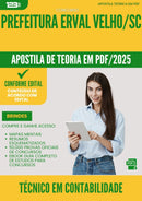 Apostila Teórica para Concurso Tecnico Em Contabilidade da Prefeitura Erval Velho Sc 2025 - Conteúdo de Acordo com Edital