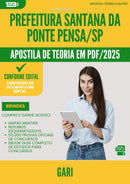 Apostila Teórica para Concurso Gari da Prefeitura Santana Da Ponte Pensa Sp 2025 - Conteúdo de Acordo com Edital