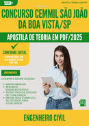 Apostila Teórica para Concurso Engenheiro Civil Cemmil Sao Joao da Prefeitura Boa Vista Sp 2025 - Conteúdo de Acordo com Edital