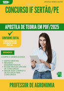 Apostila Teórica para Concurso Professor De Agronomia If da Prefeitura Sertao Pe 2025 - Conteúdo de Acordo com Edital