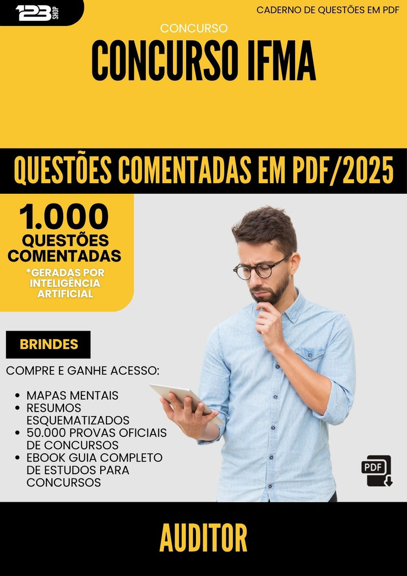 1000 Questões Comentadas para Concurso Auditor Ifma 2025 - 1000 Questões