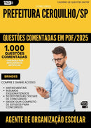 1000 Questões Comentadas para Concurso Agente De Organizacao Escolar da Prefeitura Cerquilho Sp 2025 - 1000 Questões
