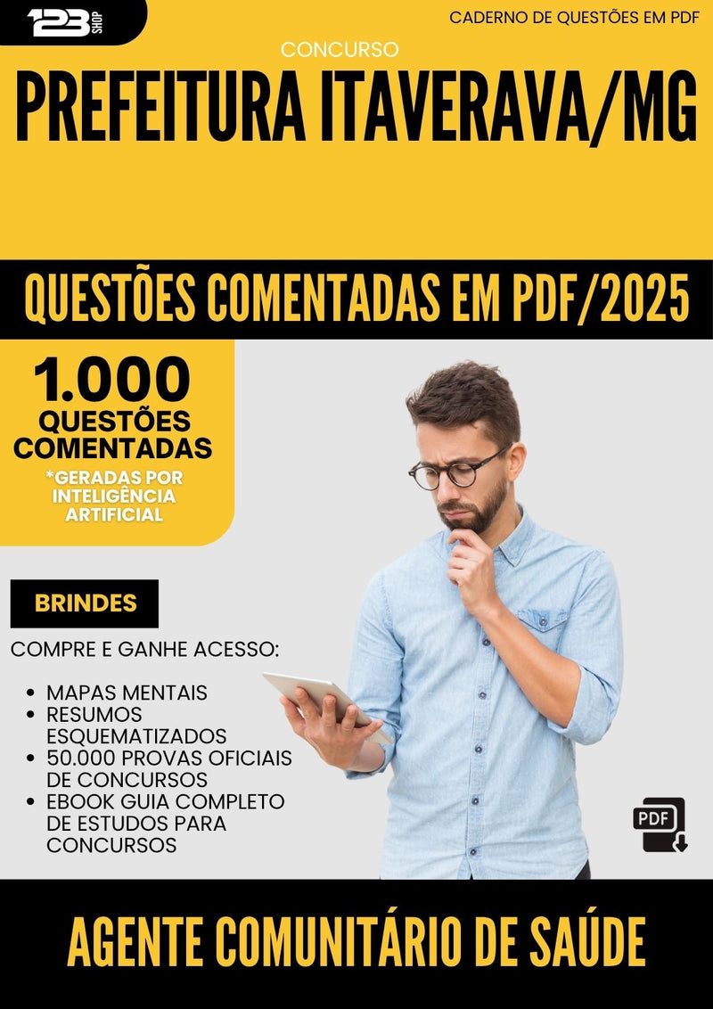 1000 Questões Comentadas para Concurso Agente Comunitario De Saude da Prefeitura Itaverava Mg 2025 - 1000 Questões