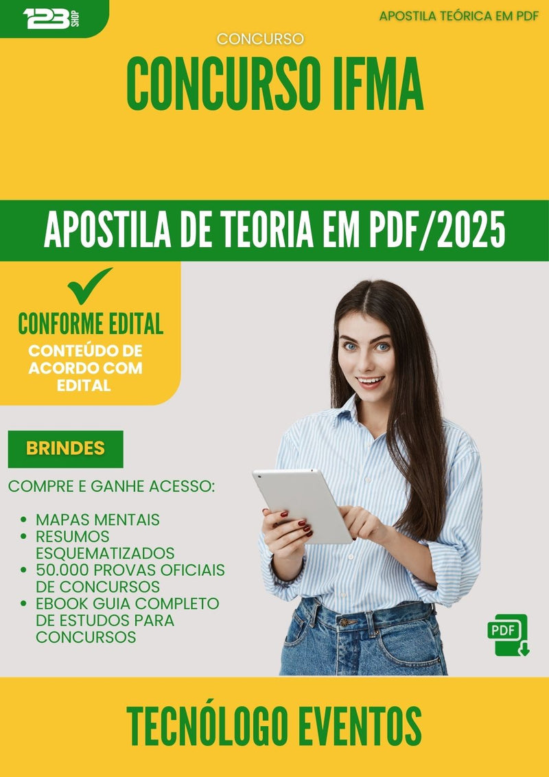 Apostila Teórica para Concurso Tecnologo Eventos Ifma 2025 - Conteúdo de Acordo com Edital