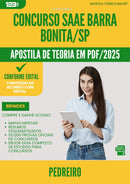 Apostila Teórica para Concurso Pedreiro Saae da Prefeitura Barra Bonita Sp 2025 - Conteúdo de Acordo com Edital