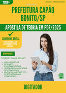 Apostila Teórica para Concurso Digitador Capao da Prefeitura Bonito Sp 2025 - Conteúdo de Acordo com Edital