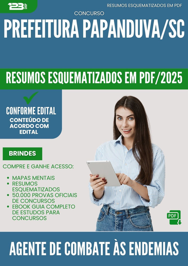 Resumos Esquematizados para Concurso Agente De Combate As Endemias da Prefeitura Papanduva Sc 2025 - Conteúdo de Acordo com Edital