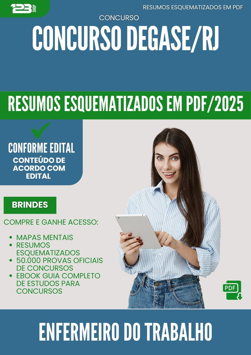 Resumos Esquematizados para Concurso Enfermeiro Do Trabalho Degase Rj 2025 - Conteúdo de Acordo com Edital