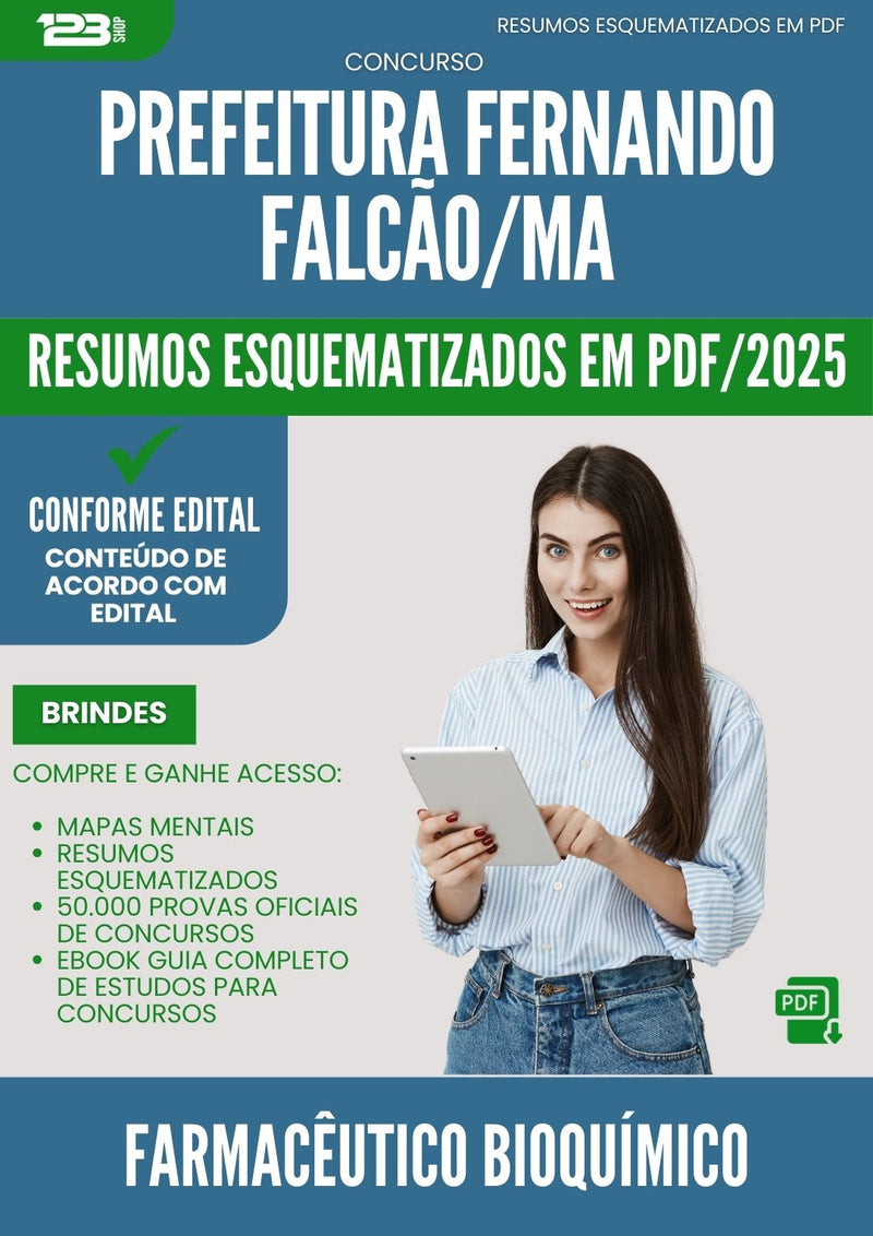 Resumos Esquematizados para Concurso Farmaceutico Bioquimico da Prefeitura Fernando Falcao Ma 2025 - Conteúdo de Acordo com Edital