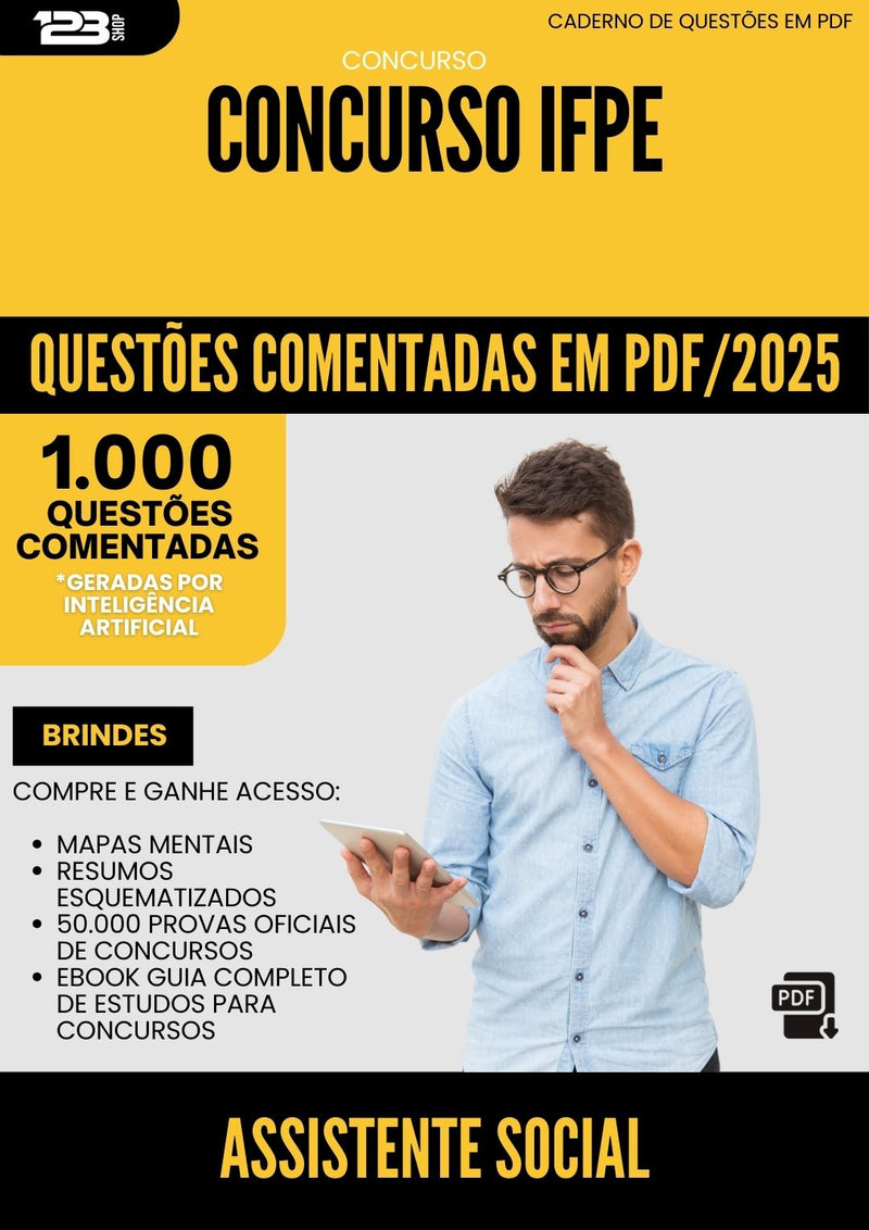 1000 Questões Comentadas para Concurso Assistente Social Ifpe 2025 - 1000 Questões
