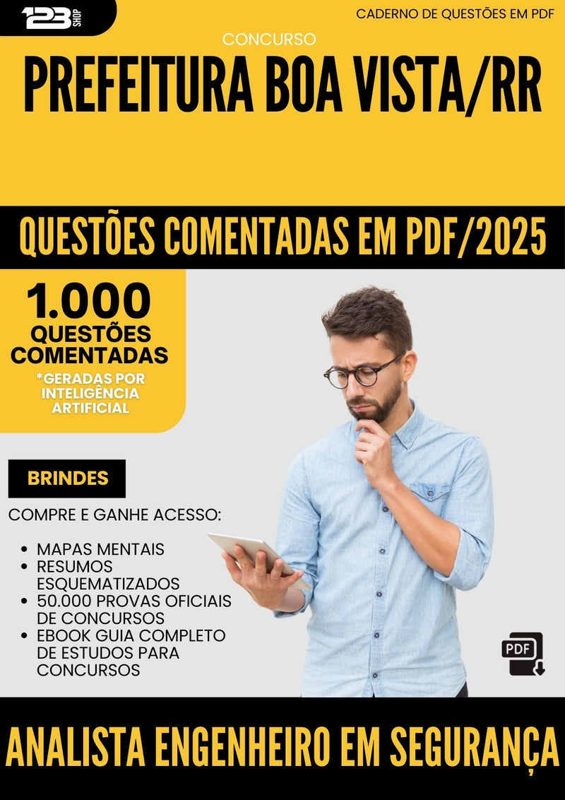 1000 Questões Comentadas para Concurso Analista Engenheiro Em Seguranca Do Trabalho da Prefeitura Boa Vista Rr 2025 - 1000 Questões
