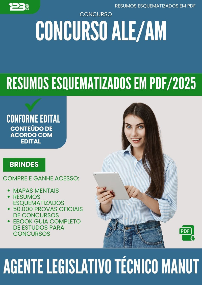 Resumos Esquematizados para Concurso Agente Legislativo Tecnico Manutencao Computadores Ale Am 2025 - Conteúdo de Acordo com Edital
