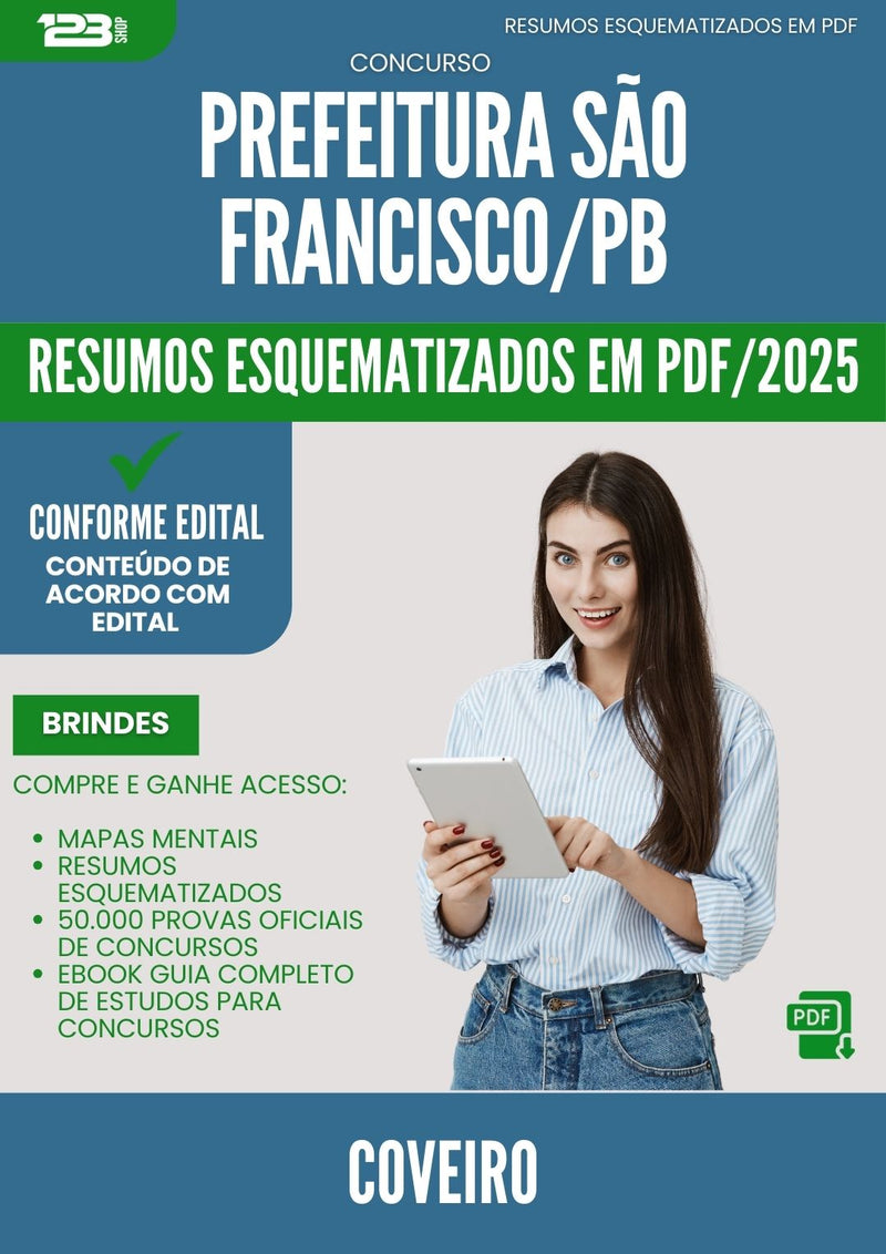 Resumos Esquematizados para Concurso Coveiro da Prefeitura Sao Francisco Pb 2025 - Conteúdo de Acordo com Edital