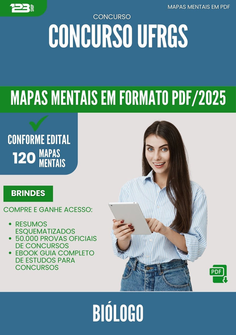 Mapas Mentais para Concurso Biologo Ufrgs 2025 - Conteúdo de Acordo com Edital