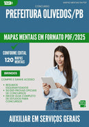 Mapas Mentais para Concurso Auxiliar Em Servicos Gerais da Prefeitura Olivedos Pb 2025 - Conteúdo de Acordo com Edital