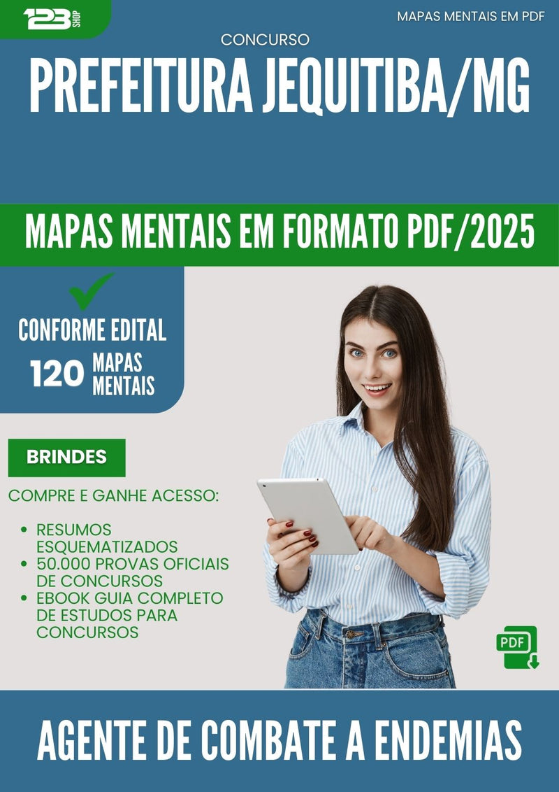 Mapas Mentais para Concurso Agente De Combate A Endemias da Prefeitura Jequitiba Mg 2025 - Conteúdo de Acordo com Edital