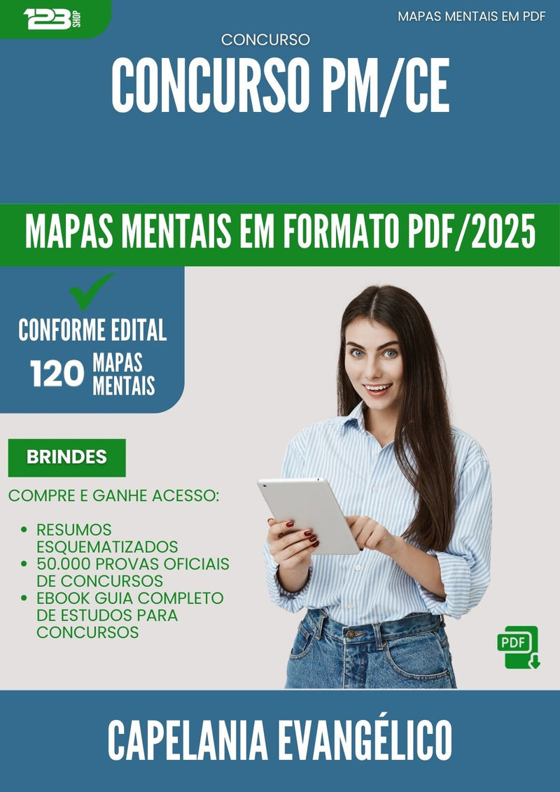Mapas Mentais para Concurso Capelania Evangelico Pm Ce 2025 - Conteúdo de Acordo com Edital