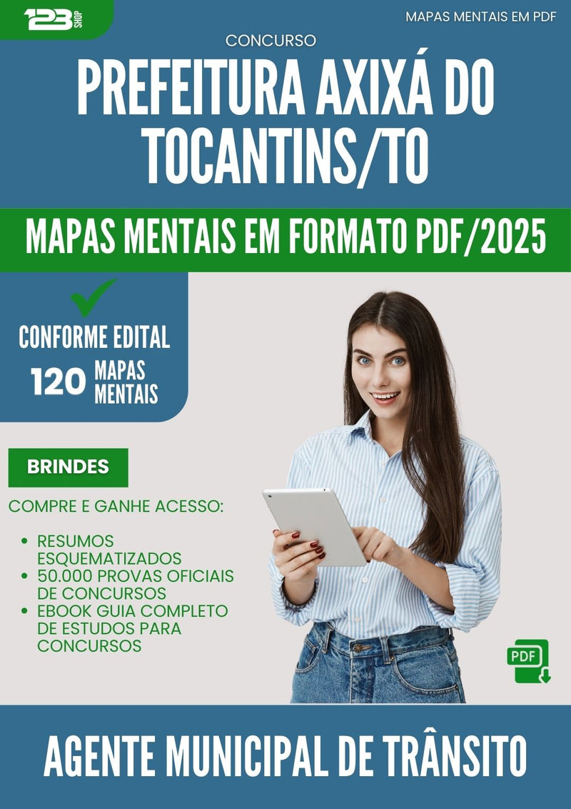 Mapas Mentais para Concurso Agente Municipal De Transito da Prefeitura Axixa Do Tocantins To 2025 - Conteúdo de Acordo com Edital