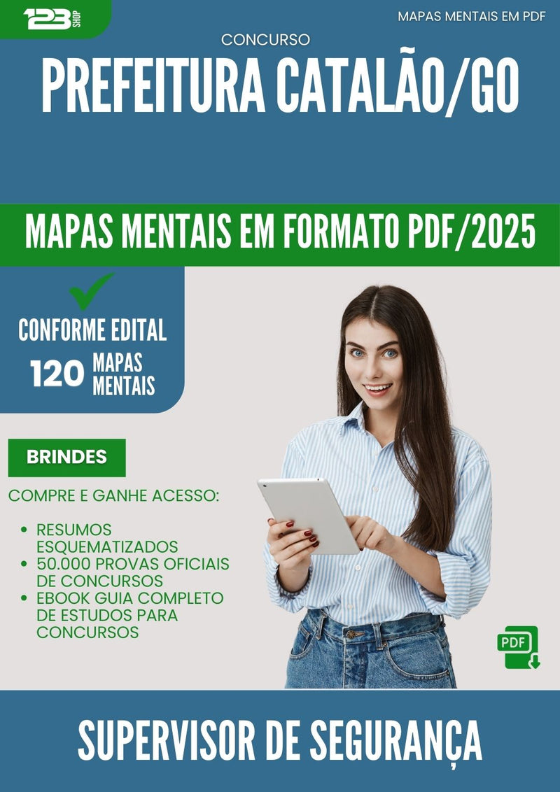 Mapas Mentais para Concurso Supervisor De Seguranca da Prefeitura Catalao Go 2025 - Conteúdo de Acordo com Edital
