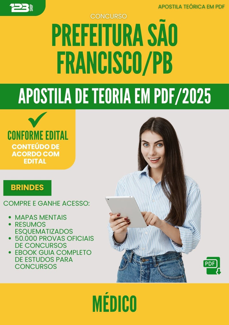 Apostila Teórica para Concurso Medico da Prefeitura Sao Francisco Pb 2025 - Conteúdo de Acordo com Edital