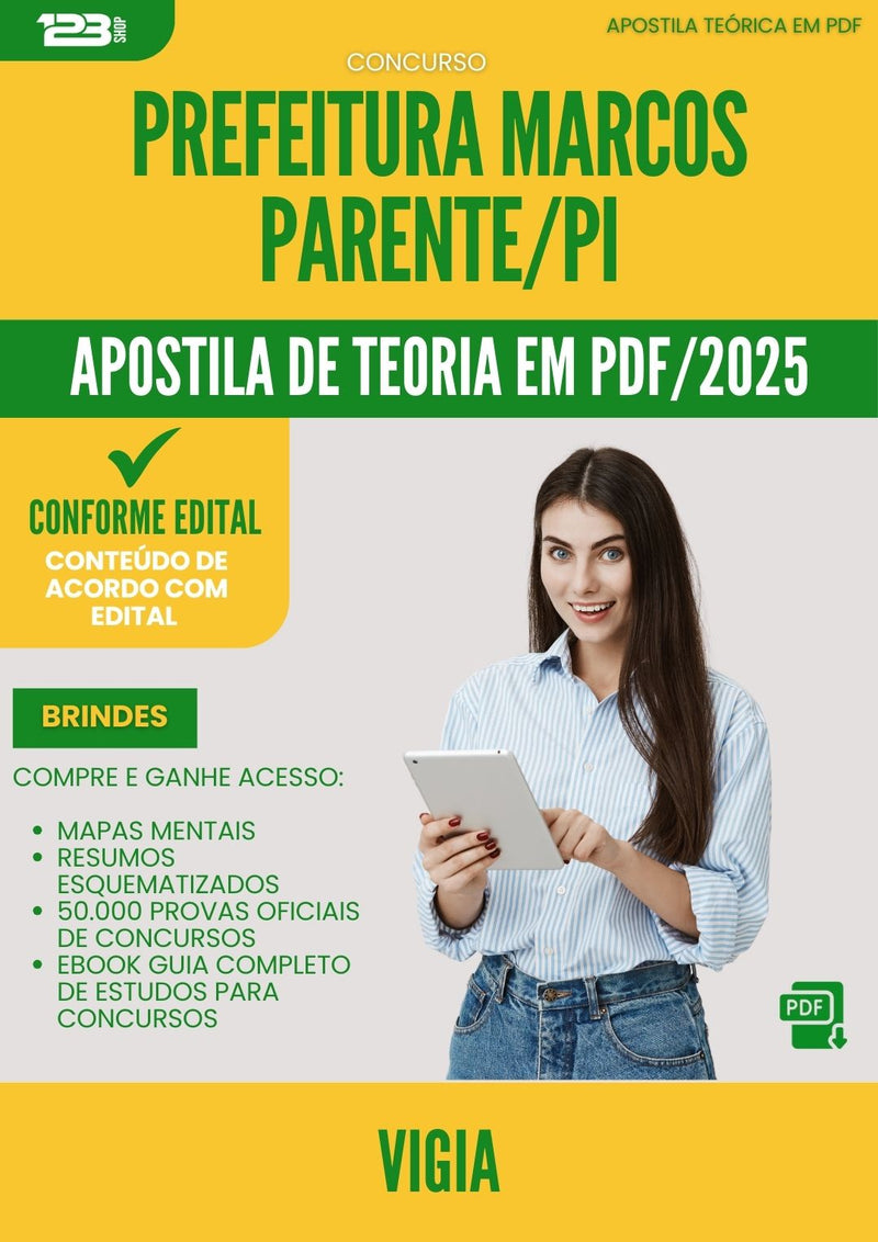Apostila Teórica para Concurso Vigia da Prefeitura Marcos Parente Pi 2025 - Conteúdo de Acordo com Edital