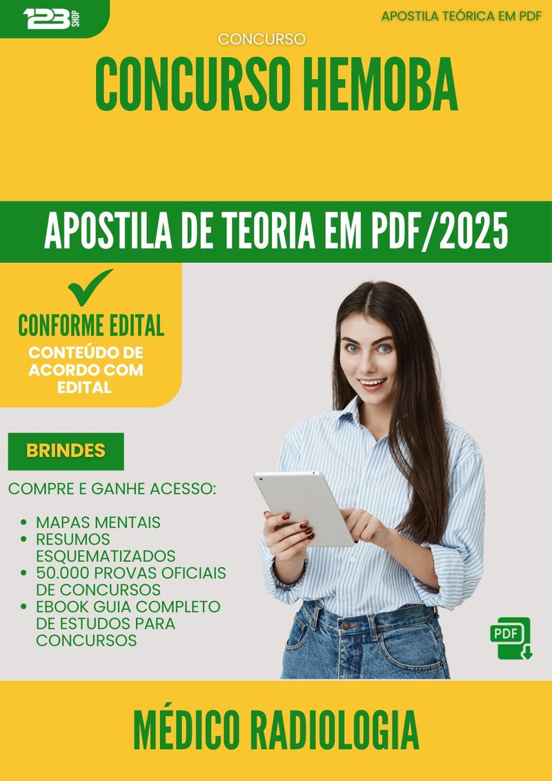 Apostila Teórica para Concurso Medico Radiologia Hemoba 2025 - Conteúdo de Acordo com Edital