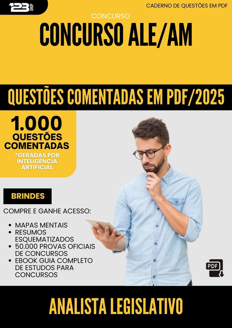 1000 Questões Comentadas para Concurso Analista Legislativo Fisioterapeuta Ale Am 2025 - 1000 Questões