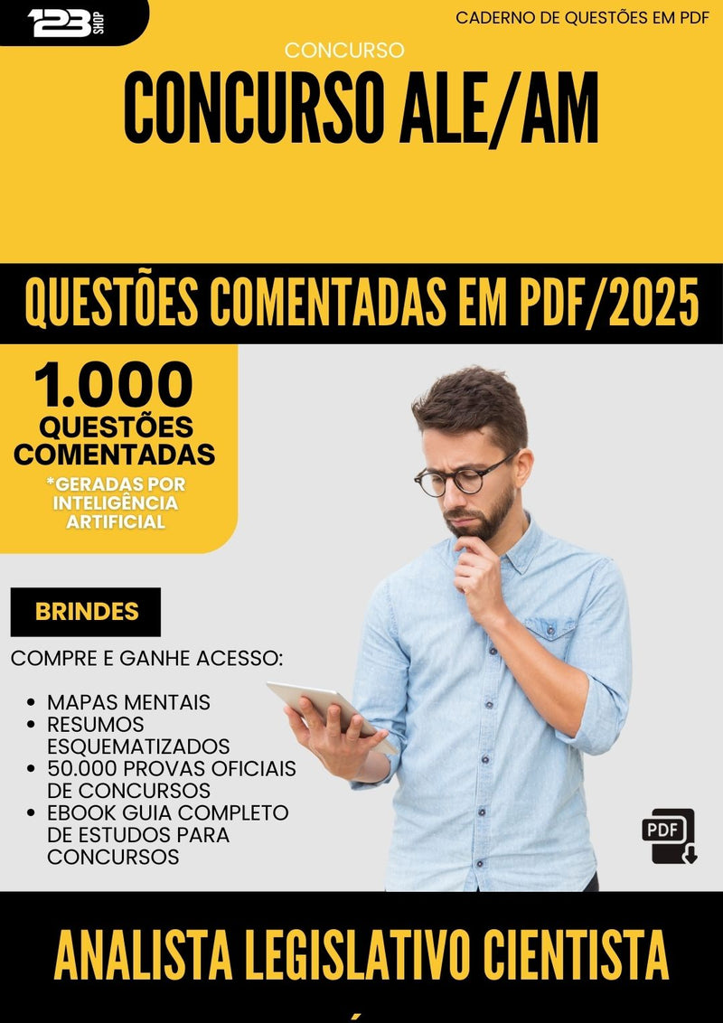 1000 Questões Comentadas para Concurso Analista Legislativo Cientista Politico Ale Am 2025 - 1000 Questões