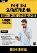 1000 Questões Comentadas para Concurso Engenheiro Civil da Prefeitura Santanopolis Ba 2025 - 1000 Questões