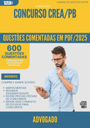 1000 Questões Comentadas para Concurso Advogado Crea Pb 2025 - 600 Questões